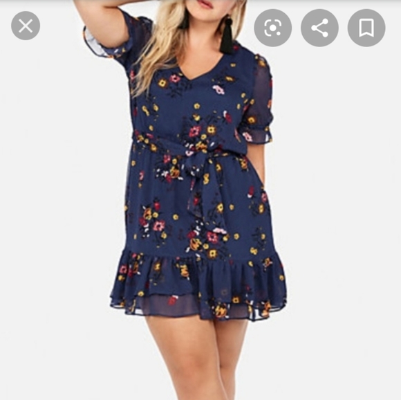 NWOT NAVY Express floral mini dress XS - Picture 2 of 5